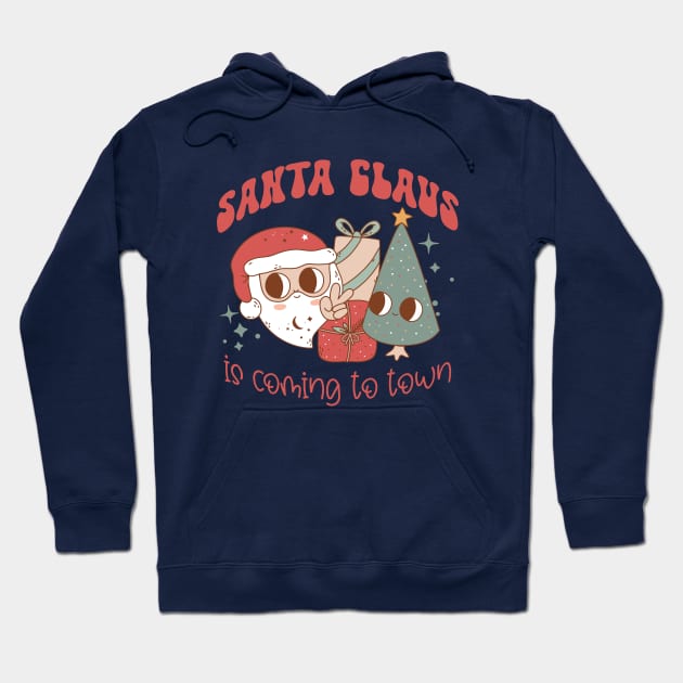 Santa Claus is Coming to Town Hoodie by Unified by Design